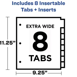 Avery Big Tab Insertable Plastic Divider, 8 Tabs, Multicolor, 1 Set (11903)