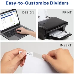 Avery Big Tab Insertable Paper Dividers, Clear 5 Tab, White (11122) Hot