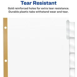 Avery Big Tab Insertable Paper Dividers, Clear 5 Tab, White (11122) Hot