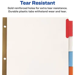 Avery Big Tab Insertable Paper Dividers, 8 Tabs, White with Multicolor Tabs (11123) Clearance