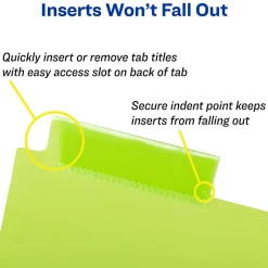 Avery Big Tab Insertable Plastic Dividers with 2 Pockets, 5 Tabs, Two-Tone Multicolor (11982) Online