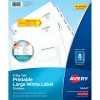 Avery Big Tab Printable Paper Dividers with Large White Labels, 8 Tabs, White, 20 Sets/Pack (14441) Discount