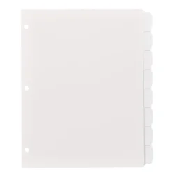 Avery Big Tab Write & Erase Plastic Dividers, 8 Tabs, White (16371) Sale