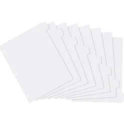 Avery Big Tab Write & Erase Plastic Dividers, 8 Tabs, White (16371) Sale