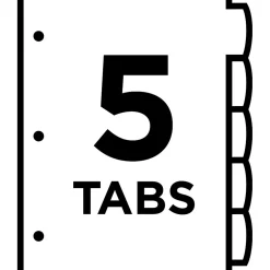 Avery Big Tab Write & Erase Plastic Dividers, 5 Tabs, White (16370) Best
