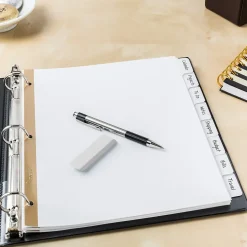 Avery Big Tab Write & Erase Paper Divider, 8 Tabs, White/Gold Reinforced, 1 Set (23078) Best