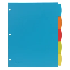 Avery Big Tab Write & Erase Plastic Dividers, 5 Tabs, Bright Multicolor (16129) Clearance
