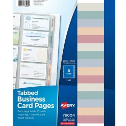 Avery Binder Pockets, 3-Hole Punched, Clear, 5/Pack (76004) Hot