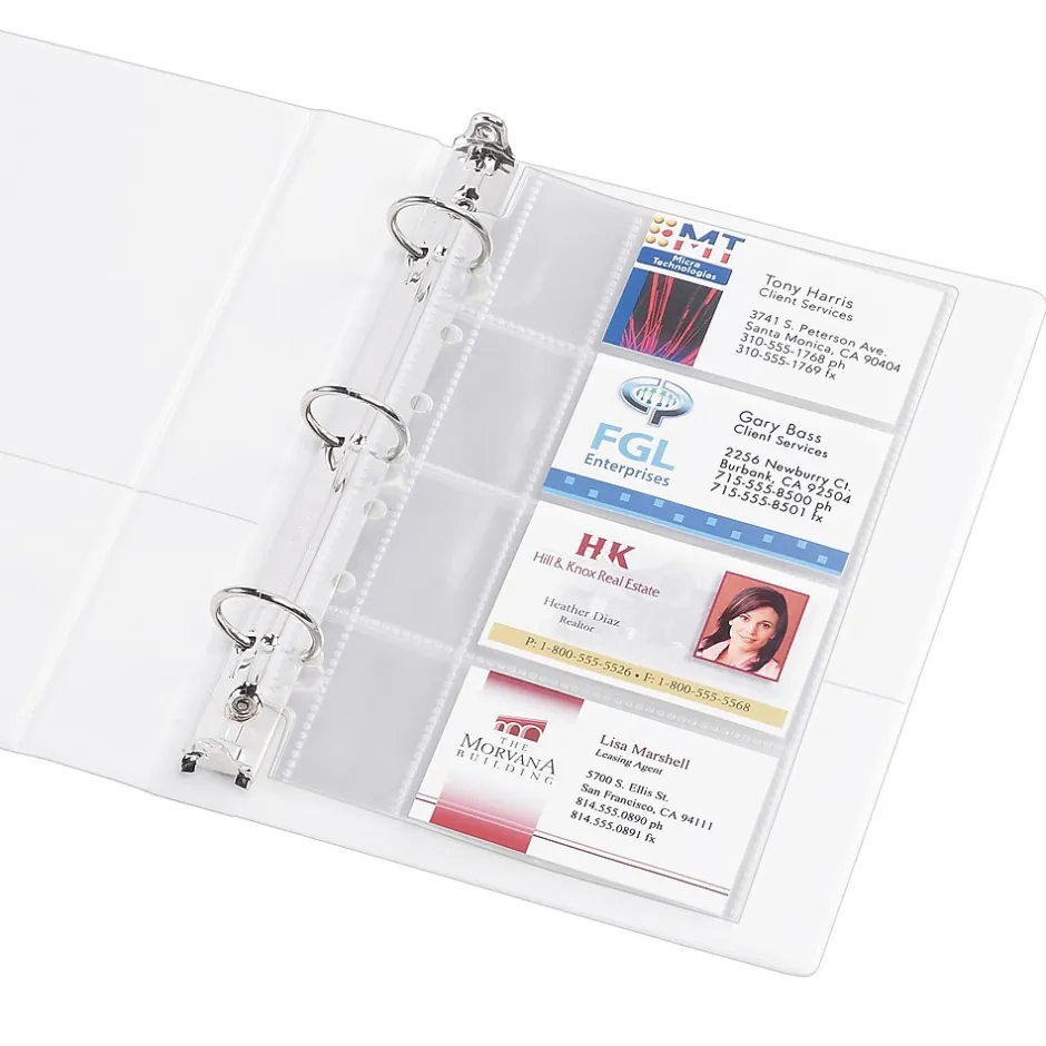 Avery Business Card Sheet Protectors, 5.5" x 8.5", Clear, 5/Pack (76025) Clearance