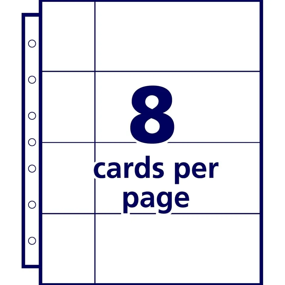 Avery Business Card Sheet Protectors, 5.5" x 8.5", Clear, 5/Pack (76025) Clearance