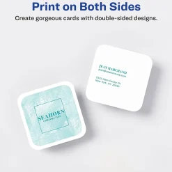 Outlet Clean Edge Laser Square Cards with Rounded Corners, 2 1/2