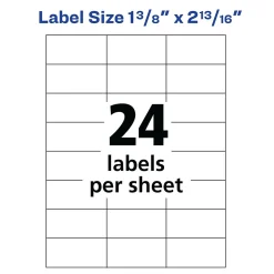 Avery Copier Address Labels, 1-3/8