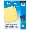 Avery Copper Reinforced Preprinted Dividers, 12-Tabs, Buff, Set (24286) Outlet