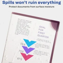 Avery Corner Lock Smooth Presentation Folder with Fasteners, Assorted, 6/Pack (72262)