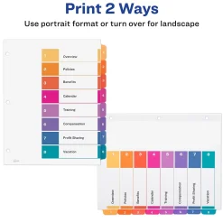 Avery Customizable Table of Contents Divider, Multicolor, 3 Sets/Pack (11071) Hot
