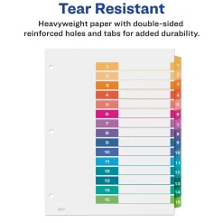 Avery Customizable Table Of Contents Divider, 15-Tab, White, 3 Sets/Pack (11074) Discount