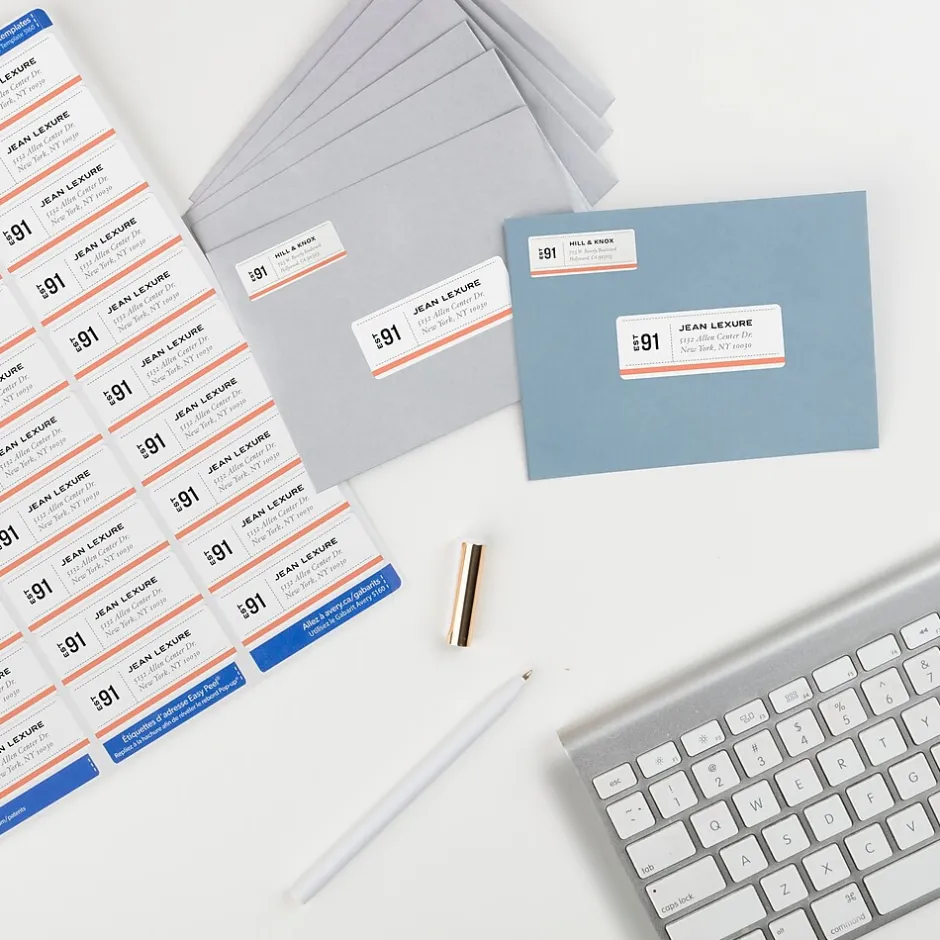 Avery Easy Peel Laser Address Labels, 1" x 2-5/8", White, 3,000 Labels/Box (5160)* Address Labels