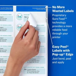 Avery Easy Peel Laser Return Address Labels, 2/3" x 1-3/4", Glossy White, 1,500 Labels/Pack (6524)* Address Labels