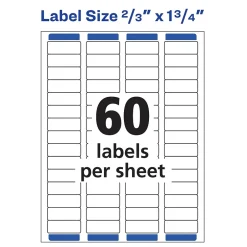 Avery Easy Peel Laser Return Address Labels, 2/3