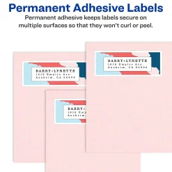 Avery Easy Peel Laser Return Address Labels, 2/3