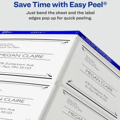 Avery Easy Peel Laser Shipping Labels, 3-1/3