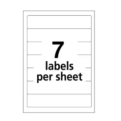 Avery Easy Peel Laser/Inkjet File Folder Labels, 2/3
