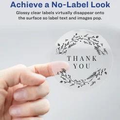 Avery Easy Peel Laser/Inkjet Round Labels, 3/4" Dia, Glossy Clear, 400 Labels/Pack (4222) Best
