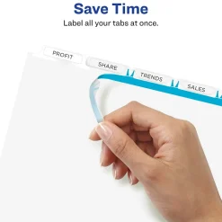 Avery EcoFriendly Index Maker Dividers, 5 Tab, White, 5/Pack (AVE11580) Sale