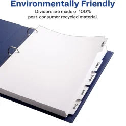 Avery EcoFriendly Index Maker Dividers, 5 Tab, White, 5/Pack (AVE11580) Sale