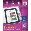 Avery Flexi-View 2-Pocket Presentation Folders, Black, 2/Pack (47847) New