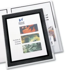 Avery Flexi-View 2-Pocket Presentation Folders, Black, 2/Pack (47847) New