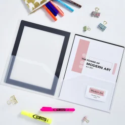 Avery Flexi-View 2-Pocket Presentation Folders, Black, 2/Pack (47847) New