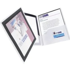 Avery Flexi-View 2-Pocket Presentation Folders, Black, 2/Pack (47847) New