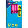 HI-LITER Avery Stick Highlighters, Chisel, Pink, Dozen (23592)