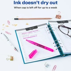 HI-LITER Avery Stick Highlighters, Chisel, Pink, Dozen (23592)