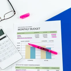 HI-LITER Avery Stick Highlighters, Chisel, Pink, Dozen (23592)