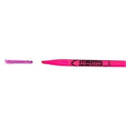 HI-LITER Avery Stick Highlighters, Chisel, Pink, Dozen (23592)