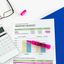 Avery Hi-Liter Tank Highlighters, Chisel, Pink, Dozen (24010) Online