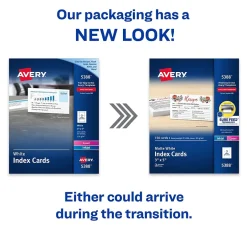 Outlet Index Cards, 3" x 5", Matte White, Laser/Inkjet, 150/Pack (05388) Index Cards