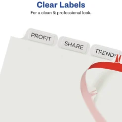 Avery Index Maker EcoFriendly Paper Dividers with Print & Apply Label Sheets, 8 Tab, White, 5 Sets/Pack (11581) Hot