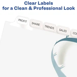 Avery Index Maker Paper Dividers with Print & Apply Label Sheets, 12 Tabs, White, 5 Sets/Pack (11429) Outlet