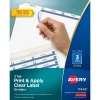 Avery Index Maker Paper Dividers with Print & Apply Label Sheets, 3 Tabs, White, 25 Sets/Pack (11445) New