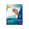 Avery Index Maker Paper Dividers with Print & Apply Label Sheets, 5 Tabs, White, 25 Sets/Pack (11446) Hot
