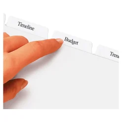 Avery Index Maker Paper Dividers with Print & Apply Label Sheets, 5 Tabs, White, 25 Sets/Pack (11446) Hot