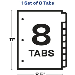 Avery Index Maker Paper Dividers with Print & Apply Label Sheets, 8 Tabs, Multicolor (11407) Online