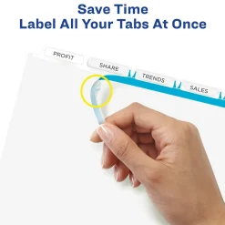 Avery Index Maker Plastic Dividers with Print & Apply Label Sheets, 5 Tabs, Frosted White (11449) Best