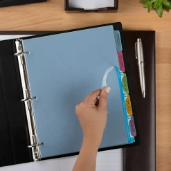 Avery Index Maker Plastic Dividers with Print & Apply Label Sheets, 5 Tabs, Multicolor, 5 Sets/Pack (12452) New