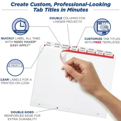 Avery Index Maker Print & Apply Dividers, 24-Tab, White, Set (13151) Hot
