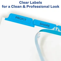 Avery Index Maker Print & Apply Label Paper Dividers, 5-Tab, Blue, 5 Sets/Pack (11410) Online