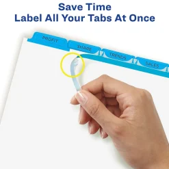 Avery Index Maker Print & Apply Label Paper Dividers, 5-Tab, Blue, 5 Sets/Pack (11410) Online